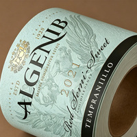 Rouleau d'étiquettes adhésives pour vin rouge, emballage pour bouteilles et bocaux de thé, papier spécial pour marquage à chaud, impression d'étiquettes UV gaufrées