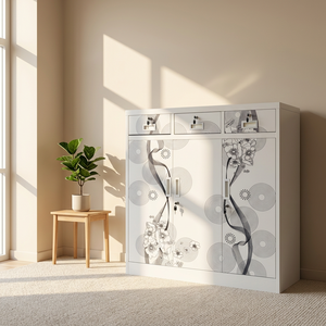 Low Steel <b>Filing</b> Cabinet Metal Factory Storage Cabinet 2-door Under Office Storage Cabinet with Key Lock Furniture - Product Image 1