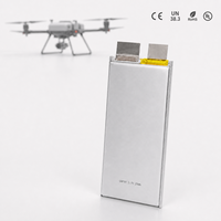Sel Baterai LiPo Pouch Solid State 3.7V 3.95V Kustom 280-510Wh/kg Densitas Tinggi 20Ah 22Ah 40Ah Isi Ulang untuk Paket Drone UAV