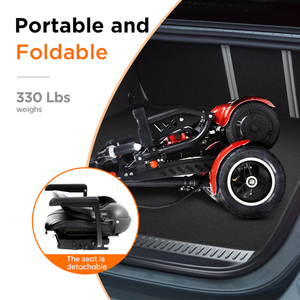 Adult Foldable 4-Wheel Electric Scooter 250W 15Ah Lithium Battery Waterproof Aluminum Frame App/<b>Remote</b> <b>Control</b> Long Range - Product Image 4