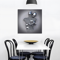 Figure en métal Statue Art mural imprime toile peinture romantique abstrait affiches salon décoration murale peinture