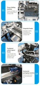Dùng một lần dao kéo Bộ đồ ăn Gói máy đóng gói máy đóng gói dao và dĩa và muỗng máy đóng gói - Product Image 3