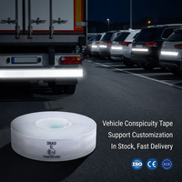 Ruban rétro-réfléchissant micro-prismatique de qualité diamant à haute visibilité, auto-adhésif, ECE104R, ruban d'avertissement et de signalisation pour camion
