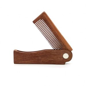 Peine de madera plegable portátil personalizado con nombre grabado, peine de maquillaje antiestático, regalo de boda, regalo personalizado - Product Image 1