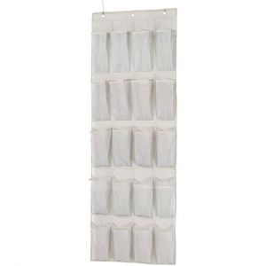 Basics 20-Pocket Foldable Over-the-Door Hanging <b>Large</b>-Size Shoe Organizer Storage Bag for Shoes and Sundries (<b>Wardrobe</b> Use) - Product Image 1