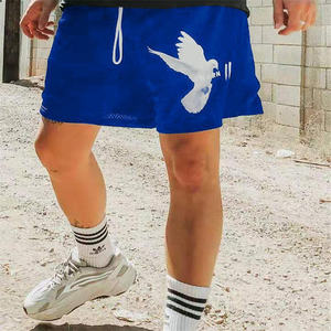 الطباعة على الطلب الرجال البيسبول الجرافيك مخصص مصعد مزدوجة شبكة اقتصاص مصمم تجريب شورت كرة السلة القصير 5 بوصة - Product Image 3