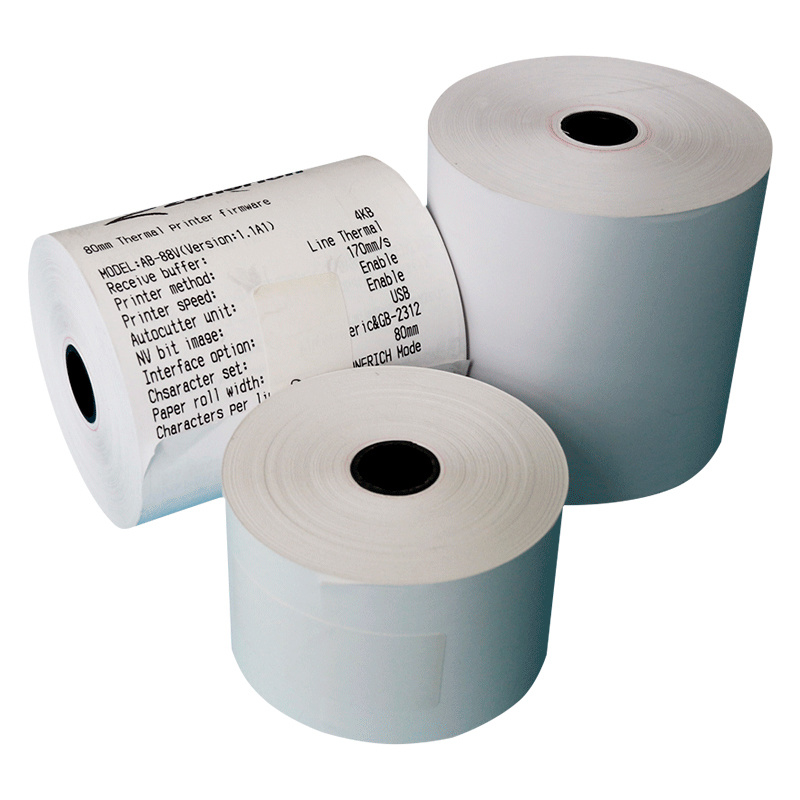 Papel térmico OEM para cajero automático, tarjetas de crédito y caja registradora 57 mm*60 mm
