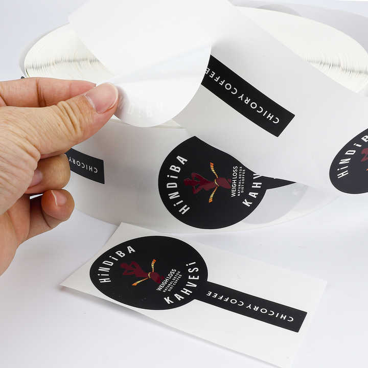 Custom Roll Waterproof Vinyl Adhesive Food Label Coffee Packaging ...
