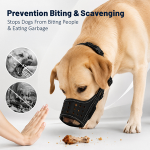 <span class=keywords><strong>Bozal</strong></span> Ajustable, Duradero y Transpirable para Perros, Previene Mordeduras y Masticación, Máscara Bucal para Mascotas, Apto para Perros Pequeños, Medianos y Grandes - Product Image 2