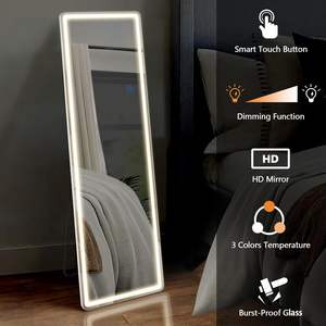 Elevon Adjustable Full Length <b>Mirror</b> 64x21 Inches Led Lighting Dimmable Touch Switch Freestanding Modern Design Home Use - Product Image 2