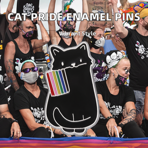 Épingles en émail nickel noir personnalisées drapeau arc-en-ciel chat fierté broches insignes de revers dessin animé Animal bijoux cadeau pour les amoureux Laser - Product Image 2