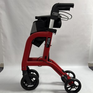 รถช่วยเดินแบบมีล้อ He Lao Walker Rollator H6 สีแดงและสีน้ำเงิน สี่ล้อ น้ำหนักเบา พับได้ สำหรับผู้สูงอายุ - Product Image 1