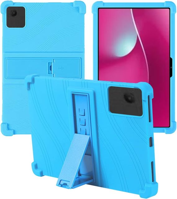 Soft Silicone Kickstand Case for T-Mobile REVVL Tab 2 2025 10.1" Adjustable Kickstand Shockproof Slim Protective Tablet Cover