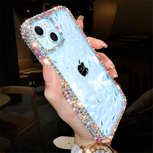 Luxury Glitter Bling Diamond Transparent Soft Phone Case for iPhone 14 13 12 Pro Max 11 X S XR 7 8 Plus SE3 Clear Silicone Cover