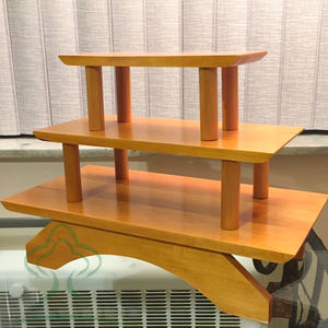 2025 Personalizado Meditação Altar Tabela Handmade Mango Madeira Tiered <span class=keywords><strong>Puja</strong></span> Tabela Pequena Alter Tabela para Relaxamento Oração Buddha Santuário - Product Image 2