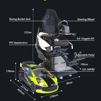 Prix d'usine Intérieur Alliage d'aluminium VR Équipement de conduite VR AR Scène réelle Simulateur de course de voitures Chaise de mouvement avec roue en acier