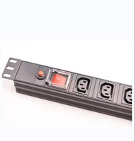 PDU 1U 19 pouces pour montage en rack avec 8 prises IEC C19 16A Protection contre les fuites pour salle de serveurs et usage industriel