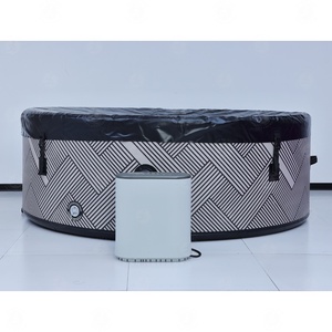 Baignoires <span class=keywords><strong>Spa</strong></span> Autonome Gonflables, Baignoire de Trempage pour Salle de Bain, Cabine de Douche Pliable pour Bain Chaud et Glacé, Utilisation Intérieure et Extérieure - Product Image 4