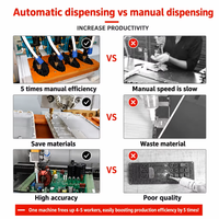 Distributeur de colle rotatif de bureau Kaiwei pour machine d'encapsulation antichoc en silicone AB avec capteur de vibration KW-DJJ331P