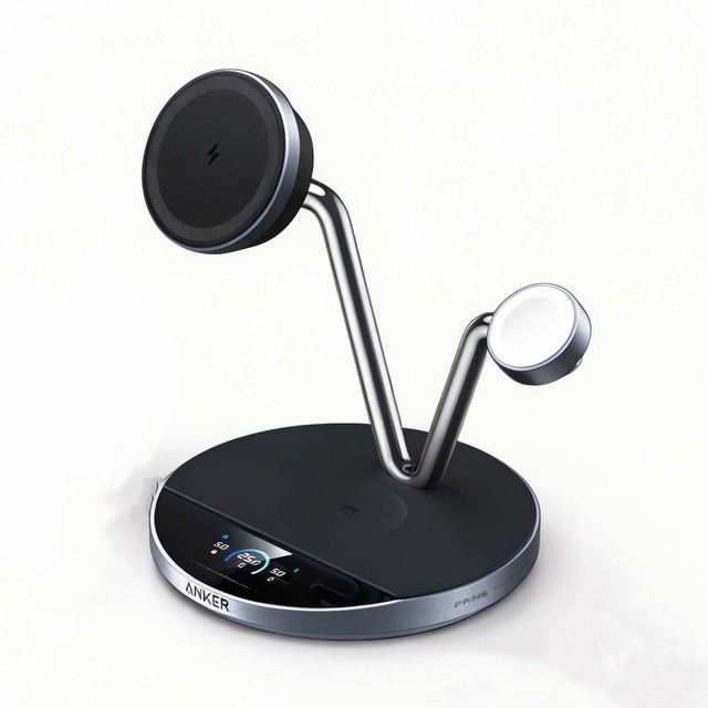Anker 3 in 1 Wireless Charging Station 25W Max Active Cooling TEC Semiconductor Cooling Adjustable Magnetic Charger Stand
