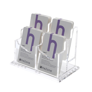 Exhibidor de Tarjetas de Presentación Acrílico Vertical de Diseño Moderno y Elegante, Soporte de Escritorio Transfronterizo de 4 Niveles para Fácil Montaje para Mujeres - Product Image 4