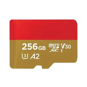 Cartões de memória flash micro SDXC Cartão TF 32GB 64GB 128GB 256GB para jogo de câmera 4K Drone 4K Celular Tablet Car DVR