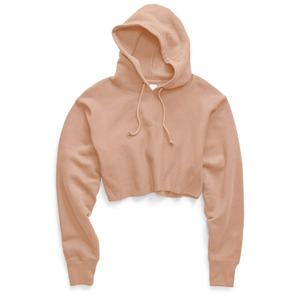 Haut court décontracté pour femme avec capuche, manches larges côtelées, imprimé stylé, épaules tombantes et capuche brodée – Vêtement tendance - Product Image 2