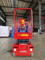 Plateforme élévatrice WELIFTRICH 6m, élévateur à ciseaux électrique hydraulique avec capacité de charge de 300 kg, acier, garantie 1 an