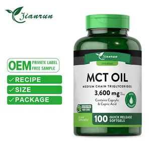 Private Label MCT Oil Capsules Softgels Keto Coconut Oil Pills Capsules