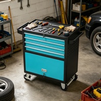 Armoire à outils en métal robuste CYD à 4 tiroirs, adaptée à la réparation de machines lourdes, avec serrure à clé et forte capacité de charge