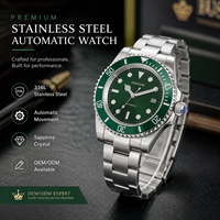 Montre personnalisée OEM pour homme, classique, tendance, en acier, mode masculine, étanche, montres mécaniques en acier inoxydable pour affaires