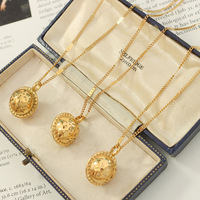 Collier fin en or 18 carats plaqué or de haute qualité, boule géométrique, collier créatif en acier inoxydable avec pendentif étoile planète pour femmes