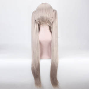 Peluca de Cosplay de Marie Antoinette de Fate/Grand Order, Ainizi, 80 cm, Rubio Grisáceo, con Dos Coletas, Cabello Sintético - Product Image 5