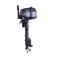 Nouveau moteur hors-bord à essence portable et léger 6HP 2 temps avec poignée de commande pour petits bateaux et bateaux d'accompagnement