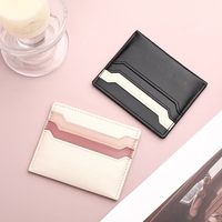 Dompet Kartu Kulit PU Desain Baru X49 2026 Logo Kustom, Dompet Koin Tipis Mewah, Dompet Wanita, Penjepit Kartu untuk Wanita