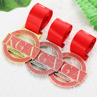 Médailles personnalisées avec votre propre design, médailles de gymnastique en or, argent et cuivre plaqué 3D, médailles en alliage de zinc creuses, logo personnalisé