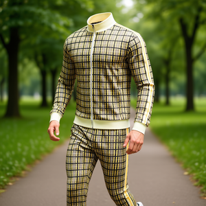 ชุดวอร์มผู้ชายทรงสลิมฟิต TMS-RG-t6 ผ้าโพลีเอสเตอร์ผสมคอตตอน แห้งเร็ว กันน้ำ เหมาะสำหรับเล่นกีฬา สำหรับผู้ใหญ่ ใส่ได้ในช่วงฤดูร้อน - Product Image 2