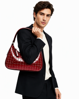 Cuir synthétique PU gaufré motif crocodile, largeur 137 cm, matériau imperméable pour sacs, chaussures, revêtements de canapé