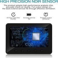 Contrôleur IoT pour système CVC, moniteur IAQ intelligent, détecteur de qualité de l'air 6 en 1, capteur de CO2, PM2.5, TVOC, température et humidité relative avec enregistrement des données via application