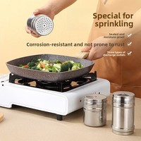 Boîte à épices rotative en acier inoxydable pour barbecue, salière, poivrière, distributeur d'huile absorbante