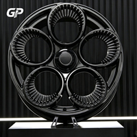 Jantes en alliage d'aluminium 6061 forgées monobloc, style bloc central, noires, 17-24 pouces, pour BMW G20, Audi B9, Mercedes W206, 5x112, ET personnalisé