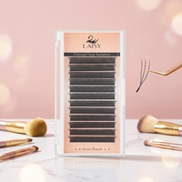 Plateau de présentation blanc 8 rangées pour extensions de cils individuels en faux vison à épaisseur uniforme, pour salons de beauté, vente en gros