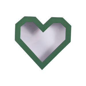 New Arrivals Heart Shape Design Paper Luxury Flower Gift Packaging Box With Clear Window