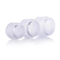Bocaux en verre givrés vides pour crème de soin de la peau, 1 oz, 2 oz, 100 g, 5 g, bocaux en verre mat pour lotion corporelle avec couvercles noirs