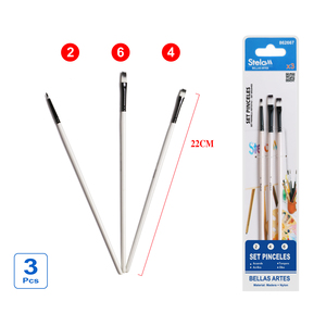 6-PC bianco perla bianco perla artista pennello Set di pennelli per acrilico e pittura a olio - Product Image 1