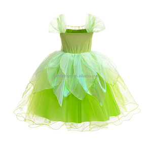 Phong Cách Mới Tiana <span class=keywords><strong>Tinkerbell</strong></span> Công Chúa Ăn Mặc Thời Trang Trẻ Em Dresses Phim Truyền Hình Màu Xanh Lá Cây Cổ Tích <span class=keywords><strong>Tinker</strong></span> Chuông Cho Halloween Giáng Sinh - Product Image 2