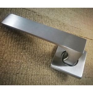 Modern Main Wooden Entry Exterior Interior square Entrance Privacy Passage Dummy <strong>Black</strong> Tubular <strong>Door</strong> <strong>Knob</strong> Lever Latch Handle Lock - Product Image 6