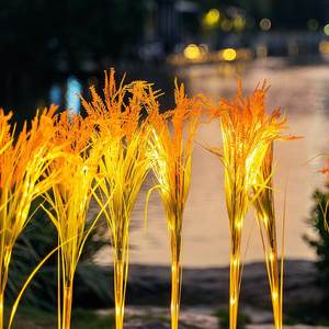 Nouveau design étanche décoration moderne allée extérieur solaire jardin lumières blé LED paysage lampe de pelouse - Product Image 1