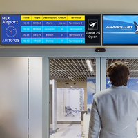 Écran d'affichage LCD de type barre sur mesure pour système d'information sur les itinéraires des passagers des bus, métros et trains
