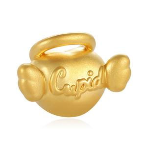 2025 diseño de lujo 24K oro puro micro-oro duro amor Cupido forma pulsera con cuentas accesorios de joyería de lujo - Product Image 2